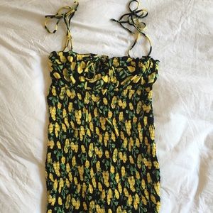 Princess Polly lemon mini dress 6 NWOT